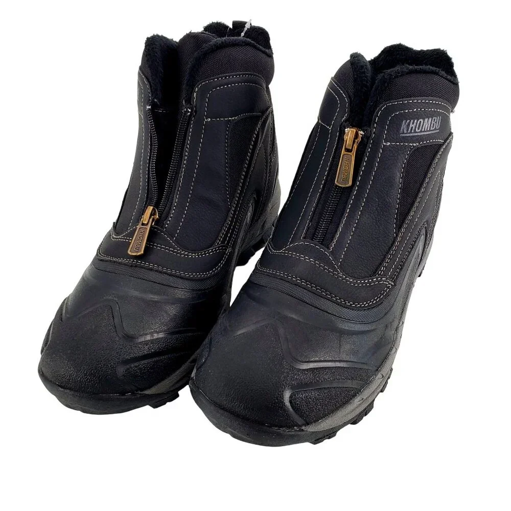 Khombu 10 Boots Men Mason Outdoor Waterproof Rugged Slip-on Winter Snow Shoes
